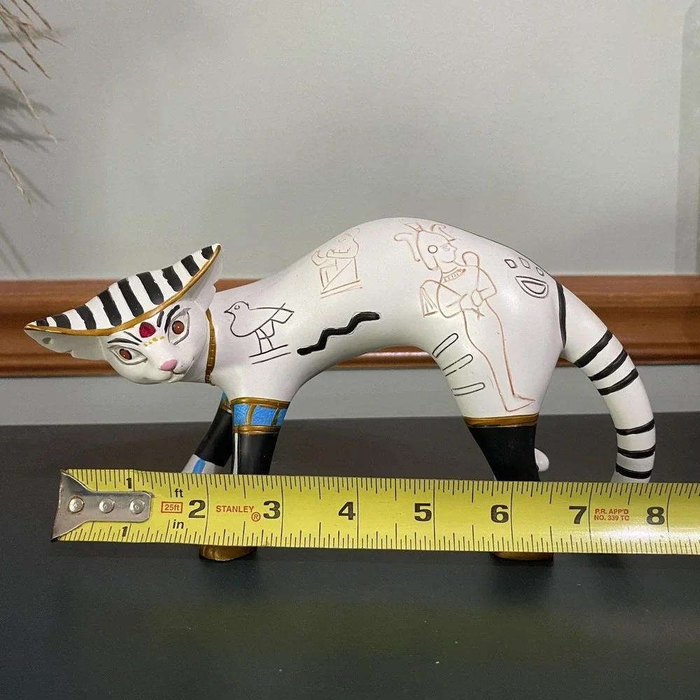 Egyptian Cat Figurine Stone Vintage 9